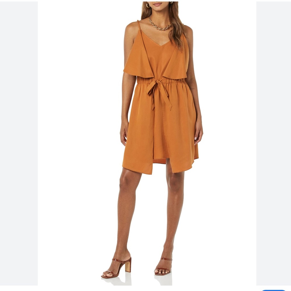 Terea Elise layered spaghetti strap mini dress. Rust/terracotta. Size XL